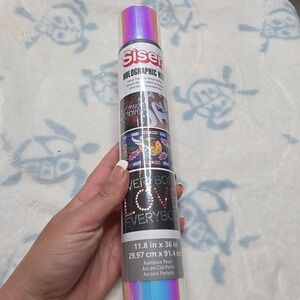 Siser Holographic Heat Transfer Vinyl‎ HTV Rainbow Pearl 11.8in x 36in Roll